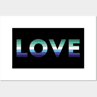 MLM Gay Man Pride Flag LOVE Posters and Art